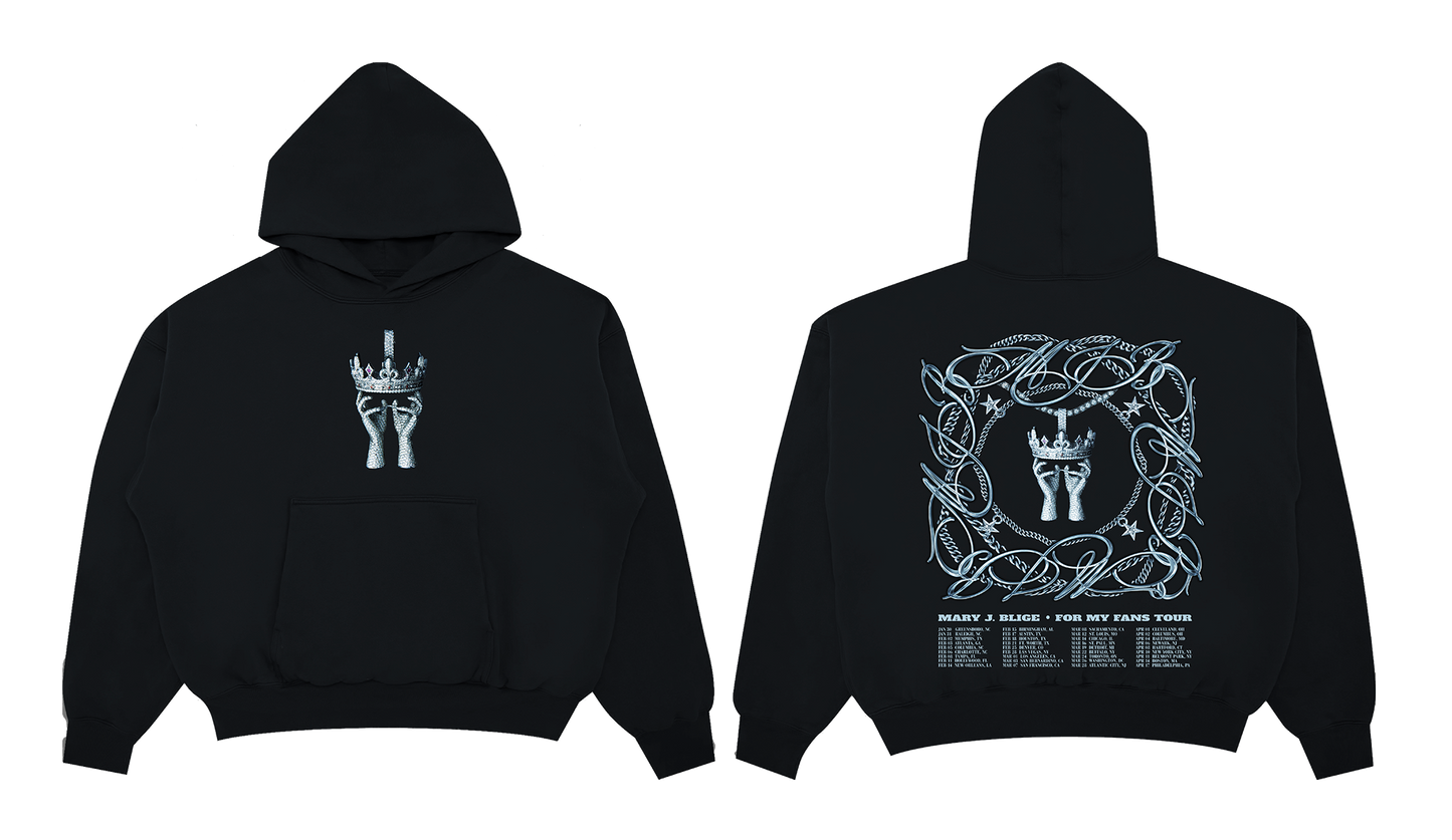 "Chain" Black Pullover Hoodie