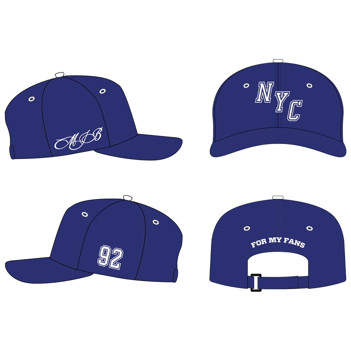"NYC 92" Royal Blue Hat