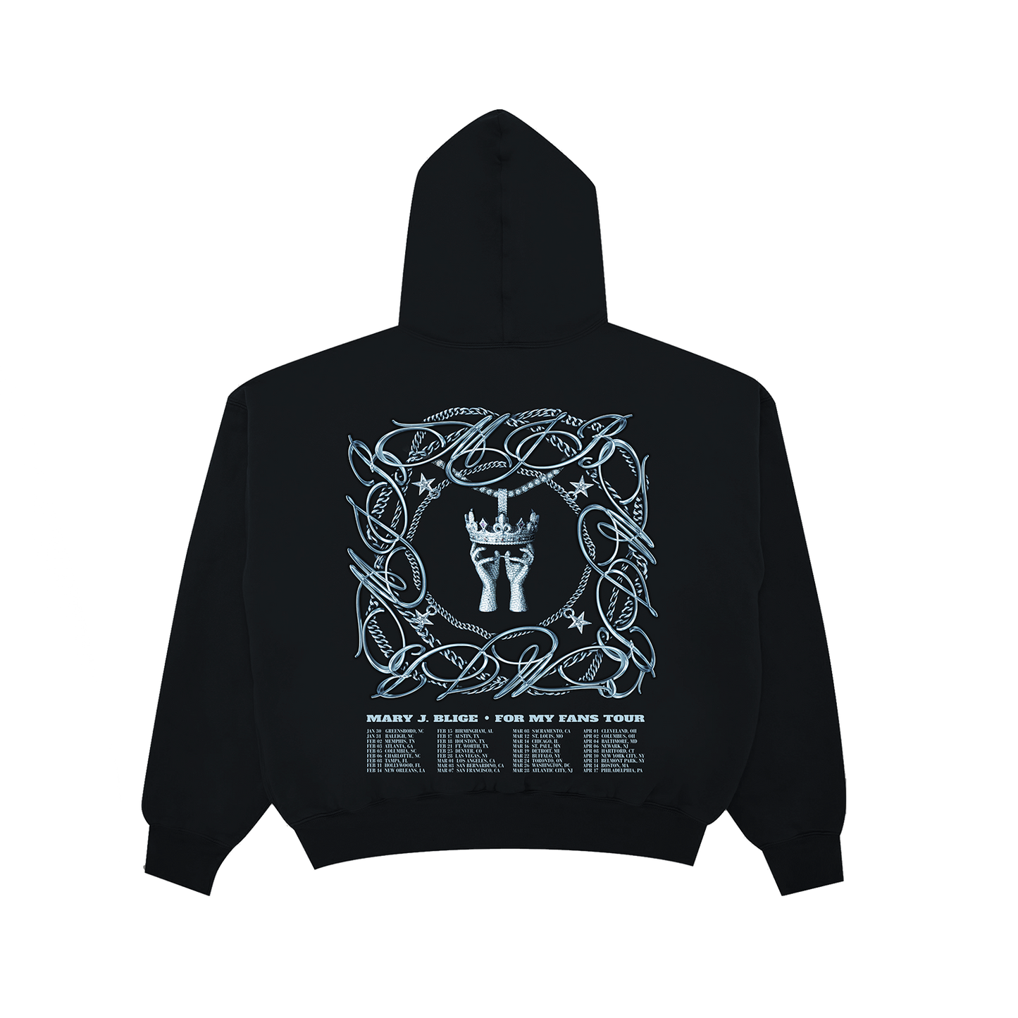 "Chain" Black Pullover Hoodie