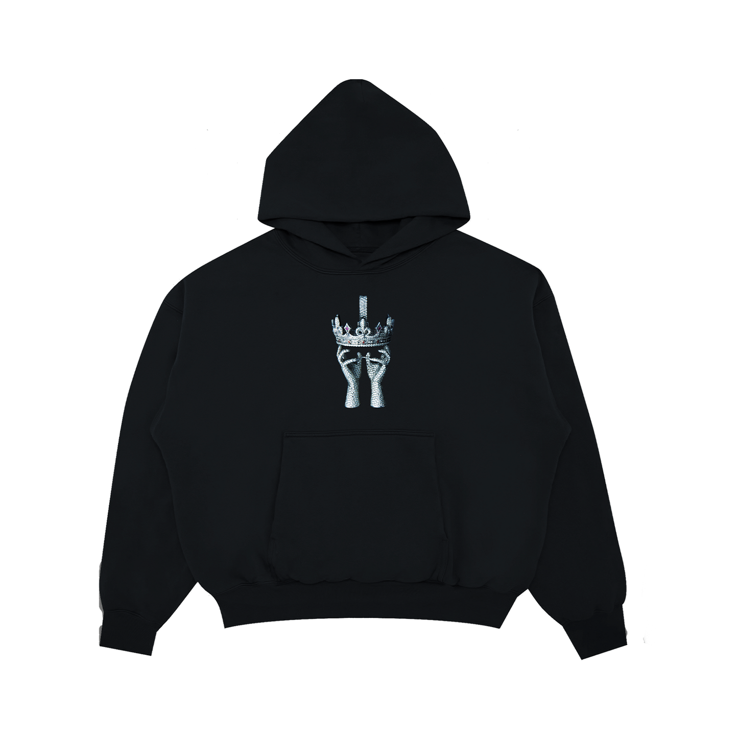 "Chain" Black Pullover Hoodie