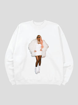 Shades White Crewneck Sweatshirt - Front