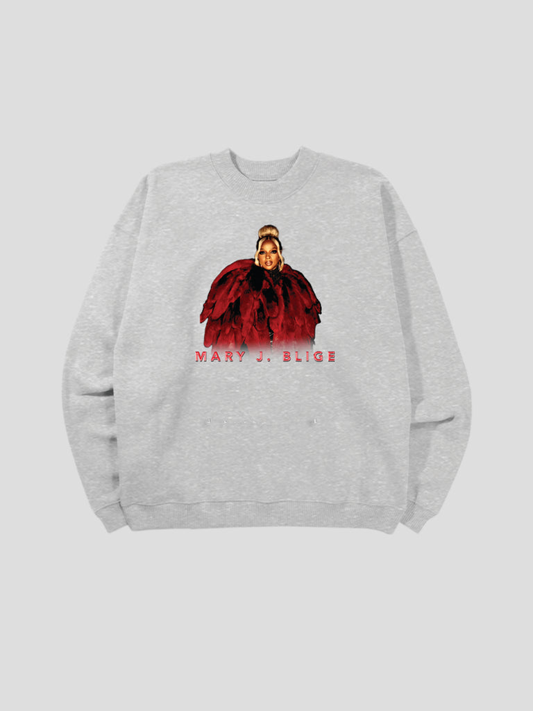 Red Feather Gray Crewneck