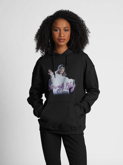 What's the 411? Remix Script Logo Pullover Hoodie - Model Shot 1