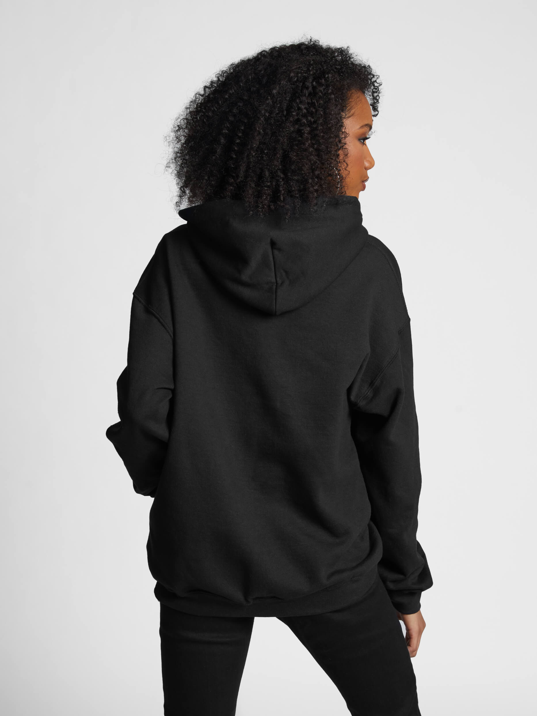 What's the 411? Remix Script Logo Pullover Hoodie - Model Shot 3